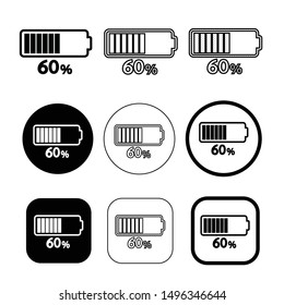 Simple battery icon sign design