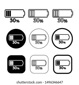 Simple battery icon sign design