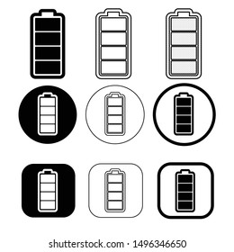 Simple battery icon sign design