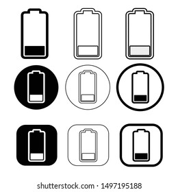 Simple battery icon sign design