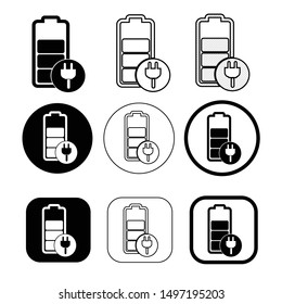 Simple battery icon sign design
