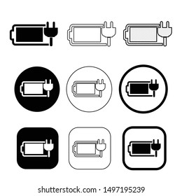 Simple battery icon sign design