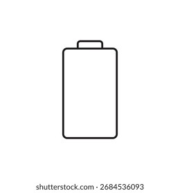 Icono simple de la batería, que simboliza la energía, el Recargo y el almacenamiento de energía.