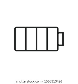 Simple battery line icon. Stroke pictogram. Vector illustration isolated on a white background. Premium quality symbol. Vector sign for mobile app and web sites.