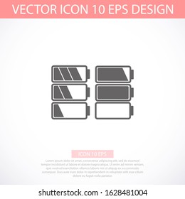 Simple battery vector icons for your needs. vector icons There are multiple bar battery vector icons with suitable colors
