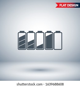 Simple battery vector icons for your needs. vector icons There are multiple bar battery vector icons with suitable colors