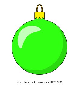 Simple Bauble for christmas tree isolated on white background
