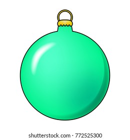 Simple Bauble for christmas tree isolated on white background
