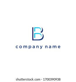 simple bb letter logo design vector illustration with abstract concept