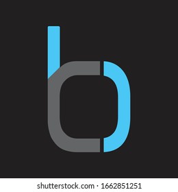 simple BC letter or Font logo Design