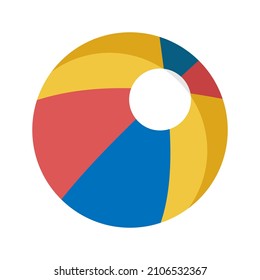 einfaches Beach-Ball-Symbol mit vollem Umriss-Stil