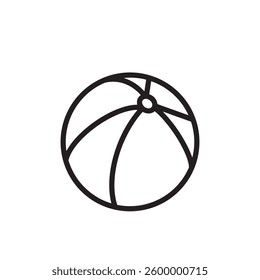 simple beach ball icon. minimalist vector format. logos, stickers, merchandise, and user interface elements
