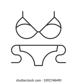 Simple Beach bikini, summer related outline icon