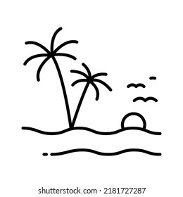 Simple beach icon. Perfect for your design needs. Thx u :)