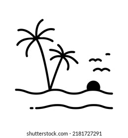 Simple beach icon. Perfect for your design needs. Thx u :)