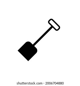 Simple Beach Shovel Vector Icon Design