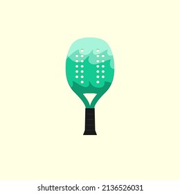 Simple beach tennis racket template.	