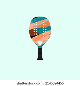 Simple beach tennis racket template.