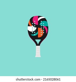 Simple Beach Tennis Racket Template Stock Vector (Royalty Free ...