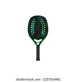 Simple beach tennis racket template. - Shutterstock ID 2237563481