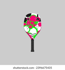 Simple beach tennis racket template.