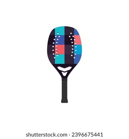 Simple beach tennis racket template.