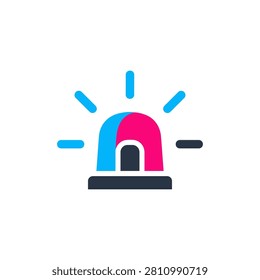 A simple beacon symbol indicating urgency or a critical alert. Perfect for signaling danger or immediate attention needed in digital interfaces.