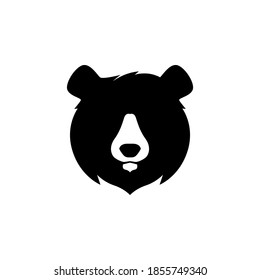 Simple Bear Head Logo Silhouette Vector Stock Vector (Royalty Free ...