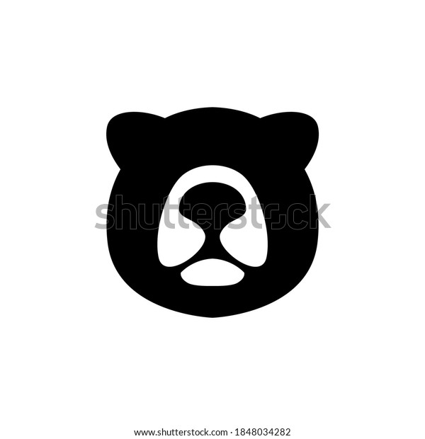 Simple Bear Head Logo Silhouette Vector Stock Vector (Royalty Free ...