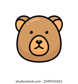 Simple Bear lineal color icon. The icon can be used for websites, print templates, presentation templates, illustrations, etc