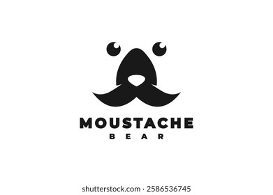 the simple Bear Mustache Logo