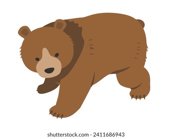 Simple bear vector illustration material