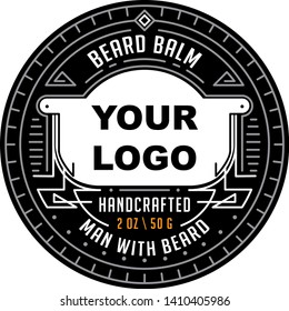 Simple Beard Balm Label Design