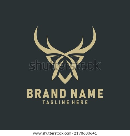 Simple and beatiful deer logo for company