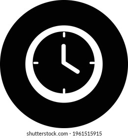 Reloj negro simple y hermoso con algunos toques blancos