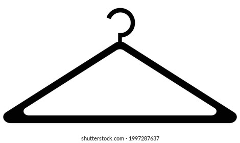 Es un simple y hermoso color negro también conocido como imagen vectorial de colgador de color de silueta.