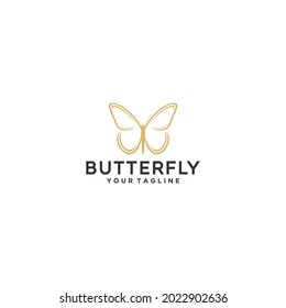 simple and beautiful beautiful butterfly logo
