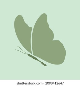Simple beautiful butterfly silhouette vector