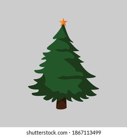 simple and beautiful christmas tree vector