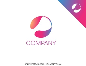 Einfaches Beautiful Circle Ball Logo mit lebhafter Farbe 