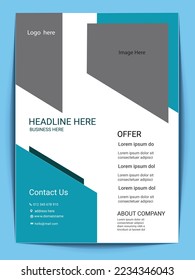 Plantilla de folleto empresarial simple y hermosa
