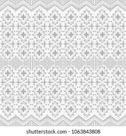 simple and Beautiful floral and geometric vector seamless pattern, great for textile, fabric, wallpaper, packaging and wrapping paper, cover of diary, woodcutting, stone or pottery works. 