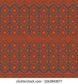 simple and Beautiful floral and geometric vector seamless pattern, great for textile, fabric, wallpaper, packaging and wrapping paper, cover of diary, woodcutting, stone or pottery works. 