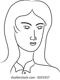 simple beautiful girl (for beauty concept)