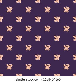 Simple beautiful hand-drawn flowers. Vector seamless pattern.
