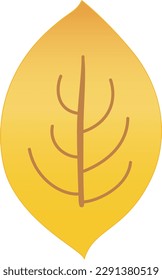 Simple beautiful leaf icon illustration