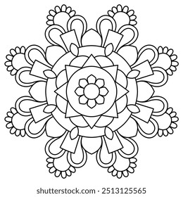 simple and beautiful mandala design for coloring book, tattoo and henna design, creative mandala art, mandala design for adults and kids coloring book
