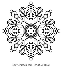 Einfaches und schönes Mandala Design für Logo Design
