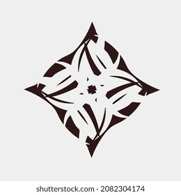 ilustración de un vector de adornos simple y hermoso para tatuajes u otras decoraciones