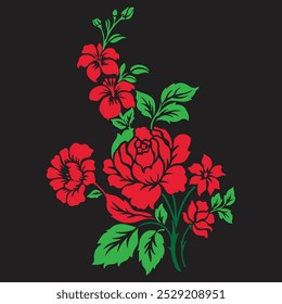 Simple and beautiful Rose Shilloutte